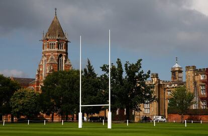 Una vista de la Escuela de Rugby y el terreno de juego donde William Webb Ellis jugó por primera vez.