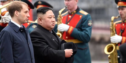 El líder norcoreano Kim Jong-un en su llegada a Vladivostok (Rusia).