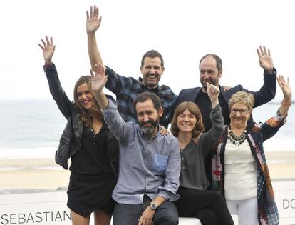 El equipo de la pel&iacute;cula &#039;Loreak&#039;, en San Sebasti&aacute;n.