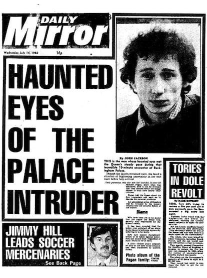 Portada del Daily Mirror sobre el intruso de Buckingham.