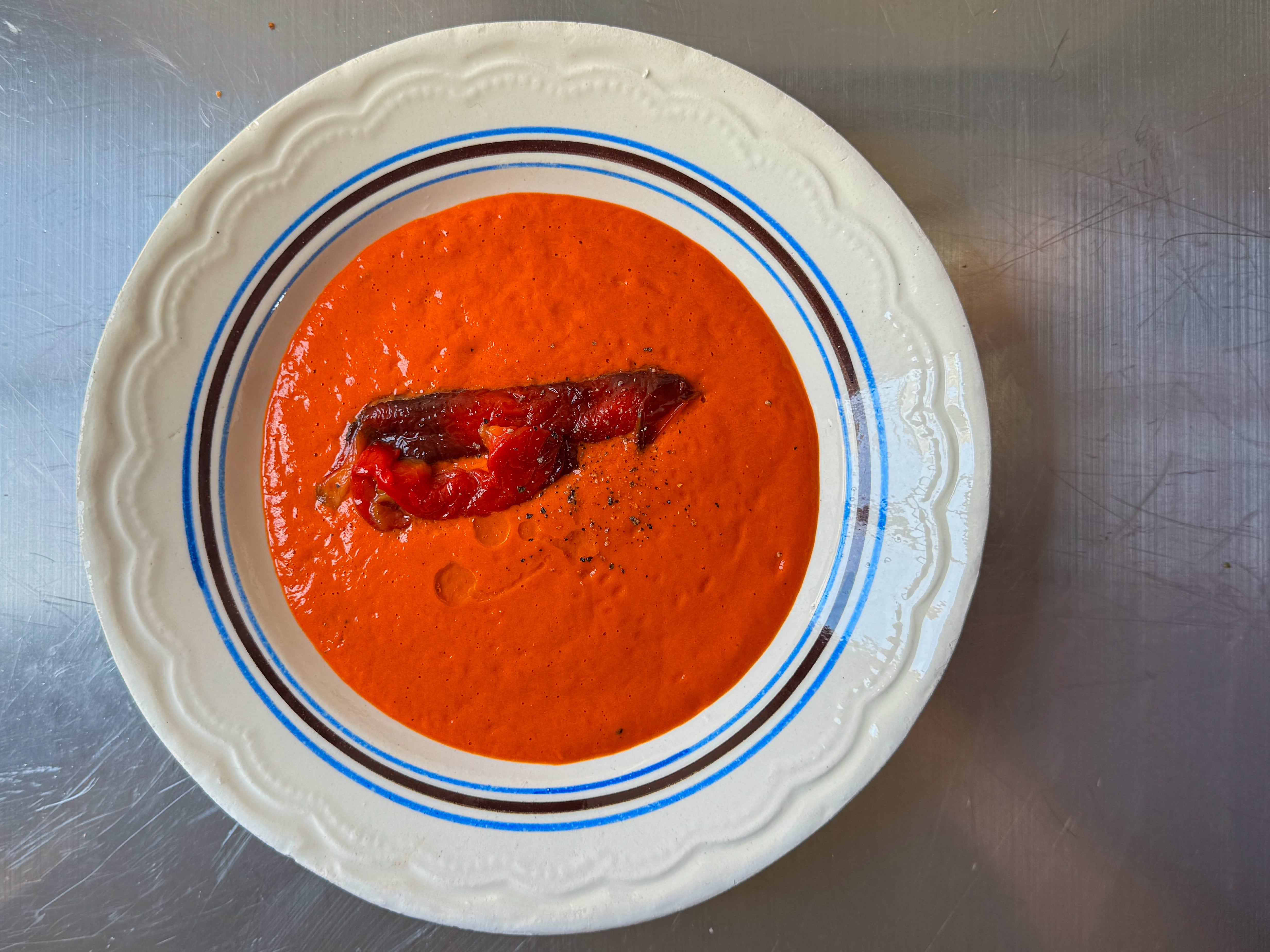 Crema fría de pimientos asados