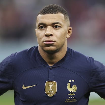 Kylian Mbappe of France is seen before the FIFA World Cup 2022, Semi-final football match between France and Morocco on December 14, 2022 at Al Bayt Stadium in Al Khor, Qatar - Photo Ian MacNicol / Colorsport / DPPI
AFP7 
14/12/2022 ONLY FOR USE IN SPAIN