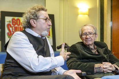 José Antonio Gurriarán (derecha) y Robert Guédiguian, en Valladolid.