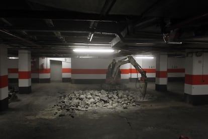 Las obras en el garaje del edificio producen vibraciones en todo el inmueble.