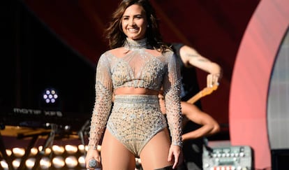 Demi Lovato, durante un concierto en Central Park en Nueva York.