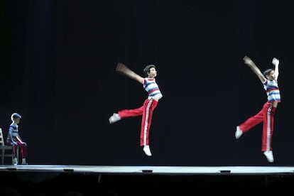 Un momento del ensayo del musical 'Billy Elliot', que se estrenará en versión española el 5 de octubre