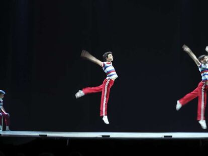 Un momento del ensayo del musical 'Billy Elliot', que se estrenará en versión española el 5 de octubre