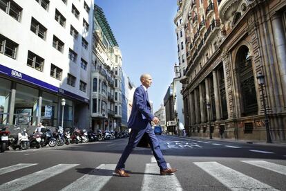 La calle Barcas de Valencia, donde tienen oficinas los principales bancos espa&ntilde;oles. 