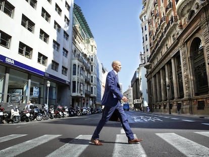 La calle Barcas de Valencia, donde tienen oficinas los principales bancos espa&ntilde;oles. 