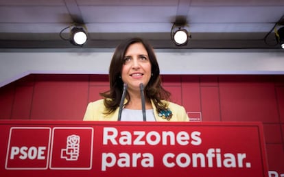 La portavoz del Comité Electoral del PSOE, Esther Peña.