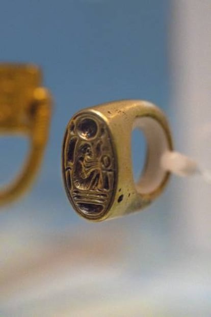 Anillo de la XVIII Dinastía, usado como sello real.