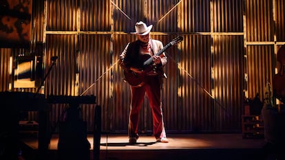 Brian Quijada, durante su interpretación en la obra 'Mexodus'.
