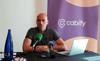 Mariano Sylveira, director general de Cabify en Europa, en la rueda de prensa.