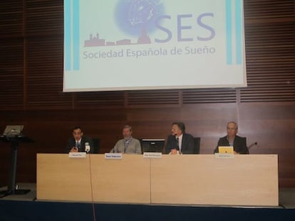 Participantes en el congreso sobre el sueño que se celebra en el Kursaal de San Sebastián.