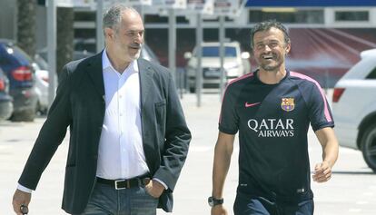 Zubizarreta y Luis Enrique, en la Ciudad Deportiva.