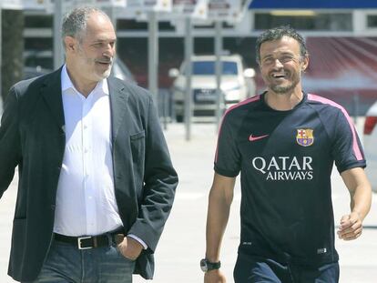 Zubizarreta y Luis Enrique, en la Ciudad Deportiva.