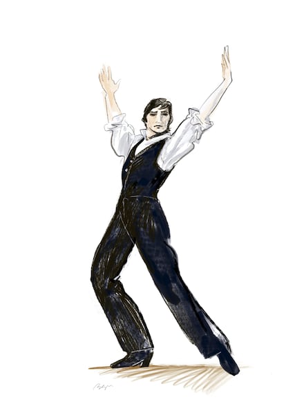 Ilustración del bailarín Antonio Gades.