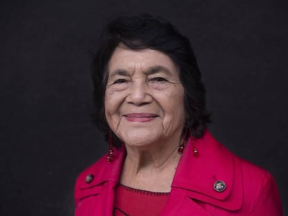 Dolores Huerta en la Ciudad de México en agosto de 2018.  