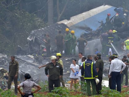 Accidente de avión en Cuba, en imágenes