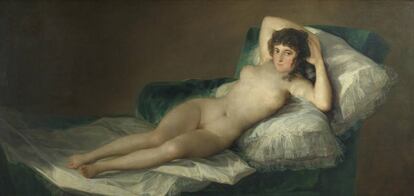 La maja desnuda, de Goya, una de las láminas más vendidas.