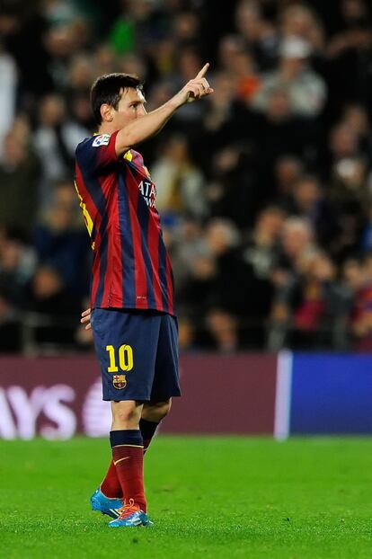 Messi celebra su gol