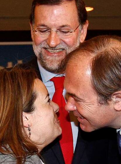 Mariano Rajoy, Soraya Sáenz de Santamaría y Pío García Escudero.