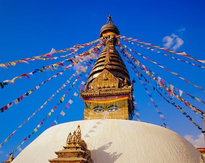 La estupa de Swayambhunath, en Katmandú.