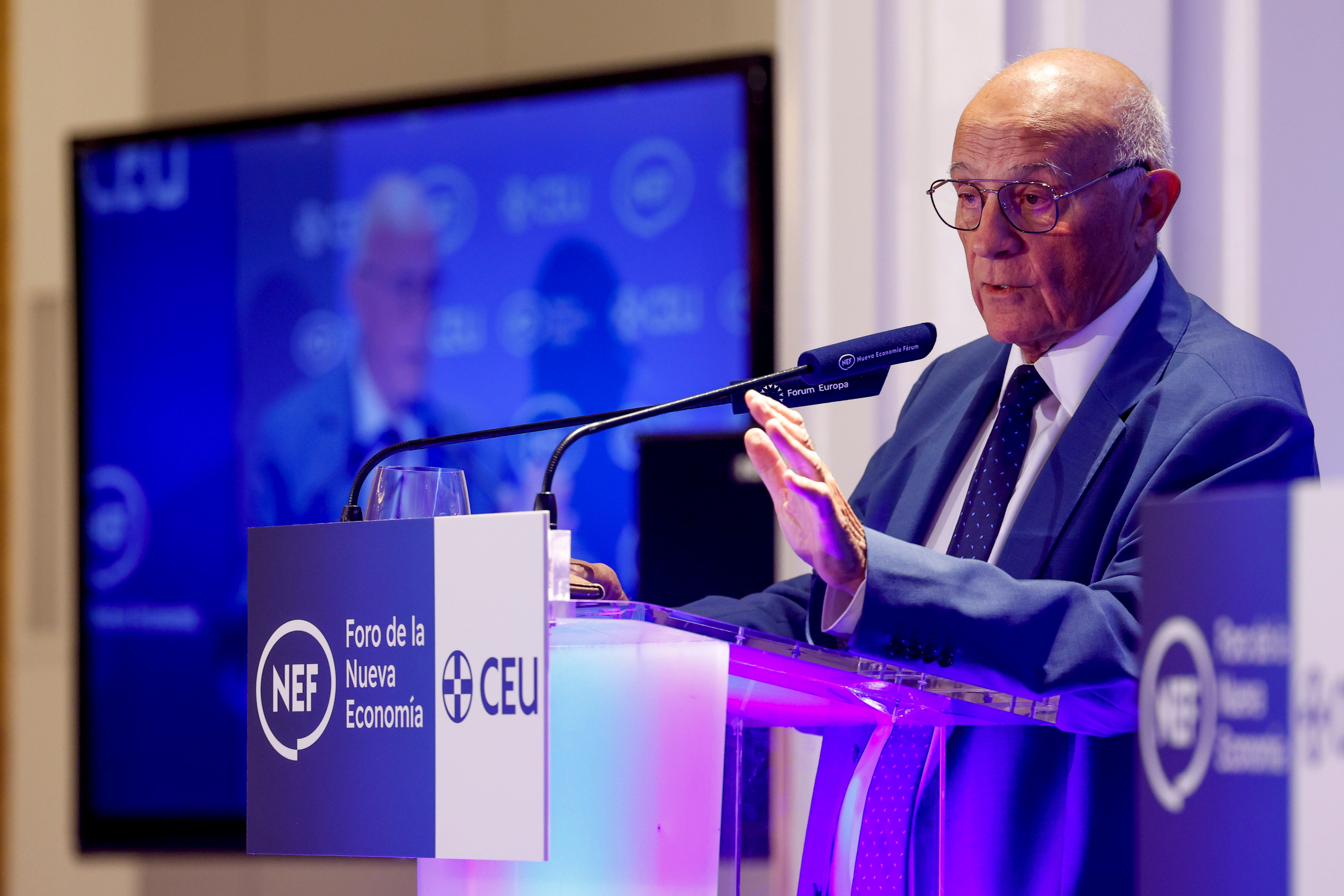 El presidente del Banco Sabadell, Josep Oliu, este viernes en Madrid.