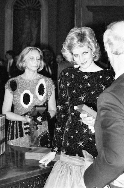 La princesa Diana con el vestido subastado