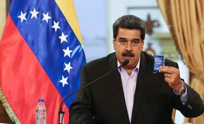 O presidente da Venezuela, Nicolás Maduro, em um pronunciamento nesta semana