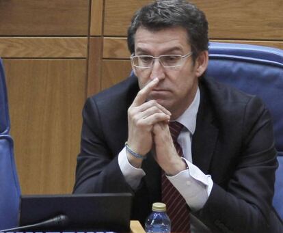 Feijóo, en un pleno del Parlamento el pasado 7 de marzo.
