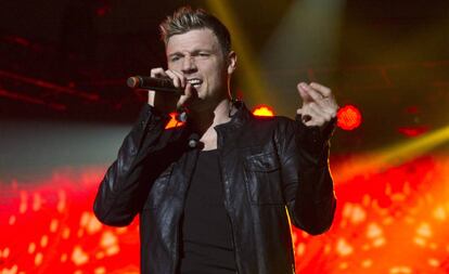 Nick Carter junto a los Backstreet Boys en Madrid en 2014.