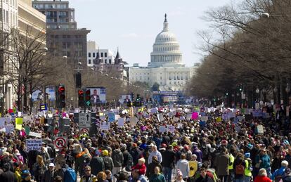 Marcha para pedir medidas para controlar o acesso às armas de fogo em Washington.