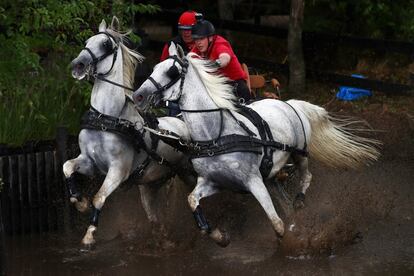 Carrera de caballos en Brabant (Holanda).