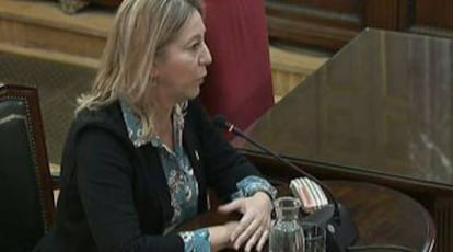 Former Catalan government official Neus Munté in court on Tuesday.