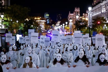 Una de las dos manifestaciones contra la violencia machista que hubo el pasado año en Madrid por el 25-N.
