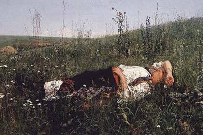 'Día festivo' (1879), óleo de Nikolái Dimitrievitch Kouznetsov (1850-1929).