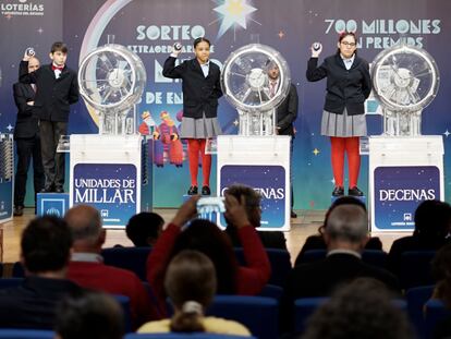 Imagen del sorteo celebrado en Madrid.