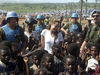 La actriz Angelina Jolie, embajadora de buena voluntad de las Naciones Unidas