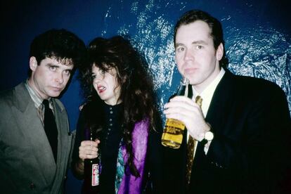 Jay McInerney, Tama Janowitz y Bret Easton Ellis, en Nueva York en torno a 1988.