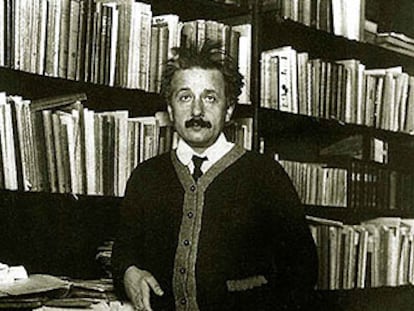 Albert Einstein, en la universidad de Stanford.