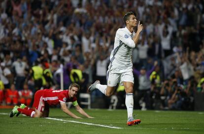 Cristiano Ronaldo celebra el gol del empate.