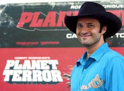 Robert Rodriguez durante la presentación de <i>Planet terror</i><b> en Madrid. </b>