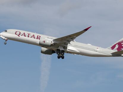 Un avión de Qatar Airways.