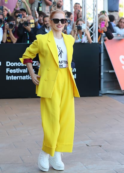 Jessica Chastain en San Sebastián.