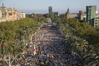 La manifestaci&oacute; de la Diada.