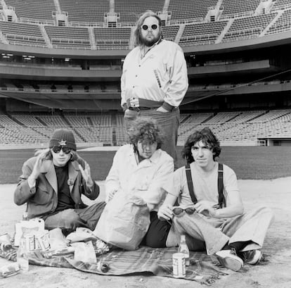 El quinteto NRBQ en el estadio de los Yankees, en Nueva York, en 1978.