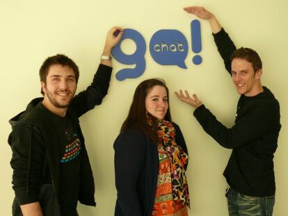 Luis Santos, Elena Pérez y Luis Sánchez, fundadores de Spartanbits.