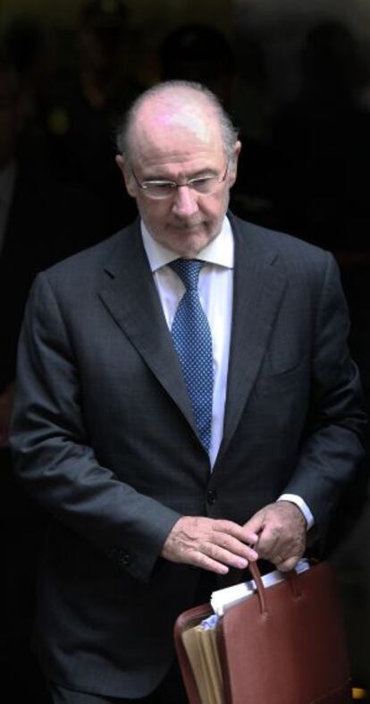 Rodrigo Rato el mes pasado saliendo del juzgado.