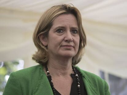 La ministra del Interior brit&aacute;nica, Amber Rudd.